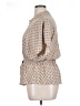 Sweet Rain 100% Polyester Polka Dots Tan Short Sleeve Blouse Size 1X - photo 5