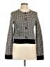 Rachel Roy Houndstooth Black Wool Cardigan Size L - photo 1