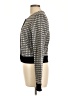 Rachel Roy Houndstooth Black Wool Cardigan Size L - photo 5