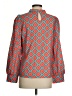 Shein 100% Polyester Argyle Teal Long Sleeve Blouse Size 4 - photo 2