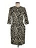 J. McLaughlin Animal Print Black Casual Dress Size M - photo 1