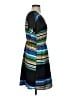 Blue Rain 100% Polyester Stripes Black Casual Dress Size S - photo 4
