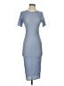 PrettyLittleThing Solid Blue Casual Dress Size S - photo 1