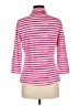 J. McLaughlin Stripes Pink 3/4 Sleeve Button-Down Shirt Size M - photo 2