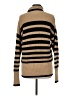 CAbi Stripes Tan Turtleneck Sweater Size M - photo 2