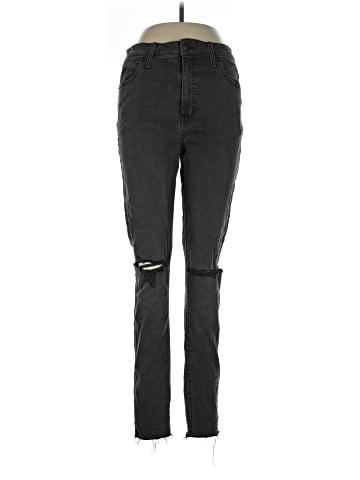 Madewell Tall Curvy High-Rise Skinny Jeans in Black Sea (view 1)
