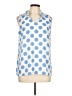 Talbots 100% Polyester Blue Sleeveless Blouse Size L - photo 1