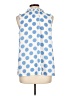 Talbots 100% Polyester Blue Sleeveless Blouse Size L - photo 2