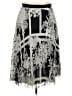 Talbots 100% Polyester Graphic Silver Casual Skirt Size 18 - photo 1