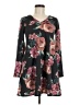 A. Byer 100% Polyester Floral Black Casual Dress Size M - photo 1
