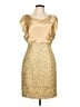 Kay Unger Metallic Gold Cocktail Dress Size 10 - photo 1