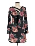 A. Byer 100% Polyester Floral Black Casual Dress Size M - photo 2