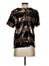 Maeve Metallic Gold Short Sleeve Blouse Size S - photo 2