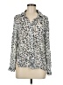 Bella Dahl 100% Rayon Animal Print Ivory Long Sleeve Blouse Size M - photo 1