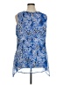 Fever 100% Polyester Blue Sleeveless Blouse Size XL - photo 2