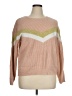 Nine West Chevron-herringbone Pink Pullover Sweater Size XL - photo 1