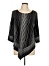 Alfani 100% Polyester Black 3/4 Sleeve Blouse Size L - photo 1