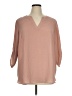 Chaus 100% Polyester Tan 3/4 Sleeve Blouse Size 1X - photo 1