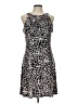 En Focus Studio Animal Print Black Cocktail Dress Size 12 - photo 1