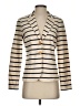 J. McLaughlin 100% Cotton Stripes Ivory Blazer Size S - photo 1