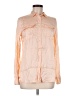 J.Crew 100% Silk Color Block Orange Long Sleeve Silk Top Size 6 (tall) - photo 1