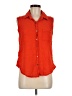 Michael Stars Orange Sleeveless Button-Down Shirt Size Med (1) - photo 1