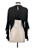 A.L.C. 100% Silk Black Long Sleeve Silk Top Size 4 - photo 2