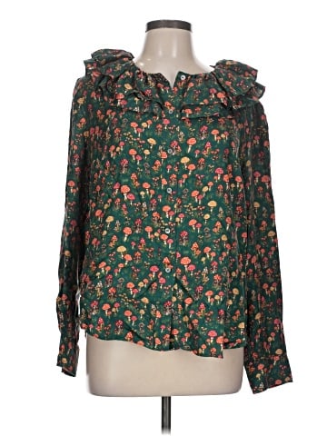 J.Crew Collection Long Sleeve Silk Top (view 1)