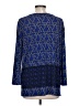Investments 100% Polyester Blue Long Sleeve Blouse Size L - photo 2