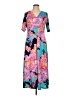 MSK Print Blue Casual Dress Size L - photo 1
