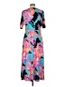 MSK Print Blue Casual Dress Size L - photo 2