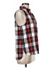J.Crew 100% Cotton Plaid Red Sleeveless Button-Down Shirt Size 6 - photo 4