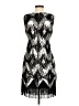 Vince Camuto 100% Polyester Graphic Silver Cocktail Dress Size 4 - photo 2