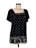 Lavish Black Short Sleeve Blouse Size M - photo 1