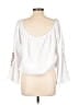 Francesca's 100% Cotton White 3/4 Sleeve Blouse Size L - photo 2