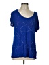 Apt. 9 Blue Short Sleeve Blouse Size L - photo 1