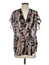 Reiss Brown Short Sleeve Blouse Size 2 - photo 1