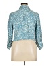 Zara Animal Print Blue 3/4 Sleeve Button-Down Shirt Size XL - photo 2