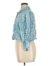 Zara Animal Print Blue 3/4 Sleeve Button-Down Shirt Size XL - photo 5