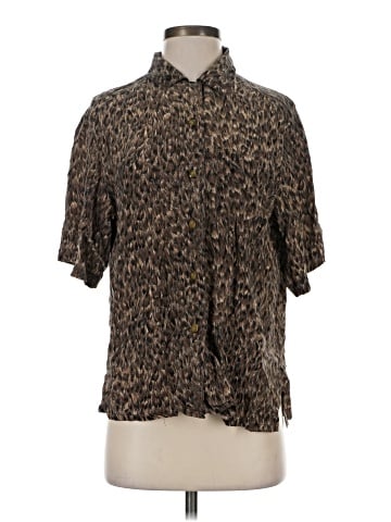 Silx Short Sleeve Silk Top (view 1)