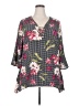 Relativity Gray 3/4 Sleeve Blouse Size 2X - photo 1