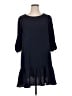 DKNY 100% Polyester Solid Blue Casual Dress Size 16 - photo 1