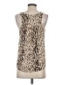 Joie 100% Lyocell Animal Print Tan Sleeveless Blouse Size S - photo 2
