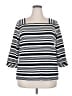 Talbots 100% Cotton Black 3/4 Sleeve Top Size 2X - photo 1