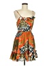 XXI 100% Polyester Tropical Orange Cocktail Dress Size M - photo 1