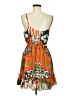 XXI 100% Polyester Tropical Orange Cocktail Dress Size M - photo 2