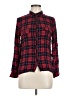 Papermoon Plaid Red Long Sleeve Button-Down Shirt Size M - photo 1