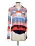 Maeve 100% Rayon Color Block Blue Long Sleeve Blouse Size 4 - photo 1