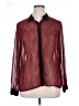 Worthington 100% Polyester Paisley Burgundy Long Sleeve Blouse Size XL - photo 1