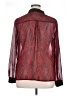 Worthington 100% Polyester Paisley Burgundy Long Sleeve Blouse Size XL - photo 2